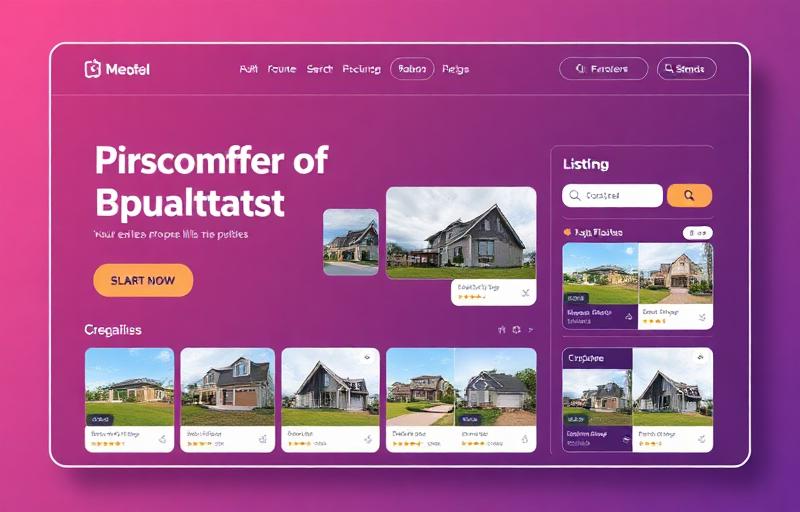 Interfaz de portal inmobiliario